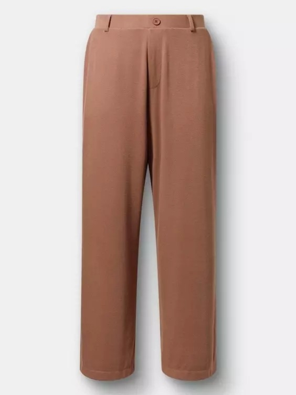 Torrid High-Rise Wide-Leg Twill Pants in Nutmeg